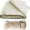 TECPLAST - Pack toile pergola ivoire 3x4 m tecplast xp640pr + sandow ivoire 20m