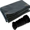 TECPLAST - Pack toile pergola gris anthracite 3x4 m tecplast lp506pr + sandow noir 20m