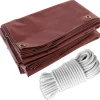 TECPLAST - Pack toile pergola rouge bordeaux 3x4 m tecplast lp506pr + sandow blanc 20m