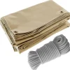 TECPLAST - Pack toile pergola beige foncé 3x4 m tecplast lp506pr + sandow gris 20m