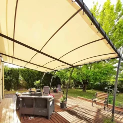 TECPLAST - Toile pergola ivoire 3x6 m - garantie 10 ans tecplast xp640pr - made in france