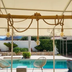 TECPLAST - Toile pergola tecplast xp680m2pr 3x6 m - ivoire - ignifugée m2 - garantie 15 ans