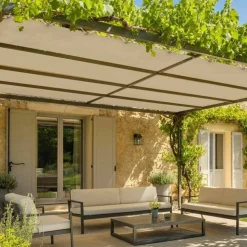 TECPLAST - Toile pergola tecplast lp506pr 3x5 m - beige foncé - garantie 5 ans