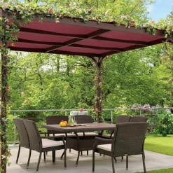 TECPLAST - Toile pergola tecplast lp506pr 3x6 m - rouge bordeaux - garantie 5 ans