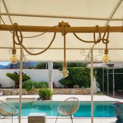 TECPLAST - Toile pergola tecplast xp680m2pr 5x6 m - ivoire - ignifugée m2 - garantie 15 ans
