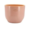 TERRABLANCA - Pot Macetero rose, en terre cuite émaillée - D.20xH.16cm