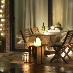 THE HOME DECO FACTORY - Lampe extérieure en abs avec poignée