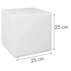 THE HOME DECO FACTORY - Lampe extérieure cube avec télécommande