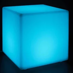 THE HOME DECO FACTORY - Lampe extérieure cube avec télécommande