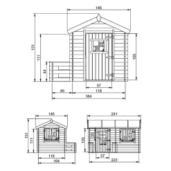 TIMBELA - Maison en bois pour enfants - 2.63m2 - 178 x 241 cm - M503