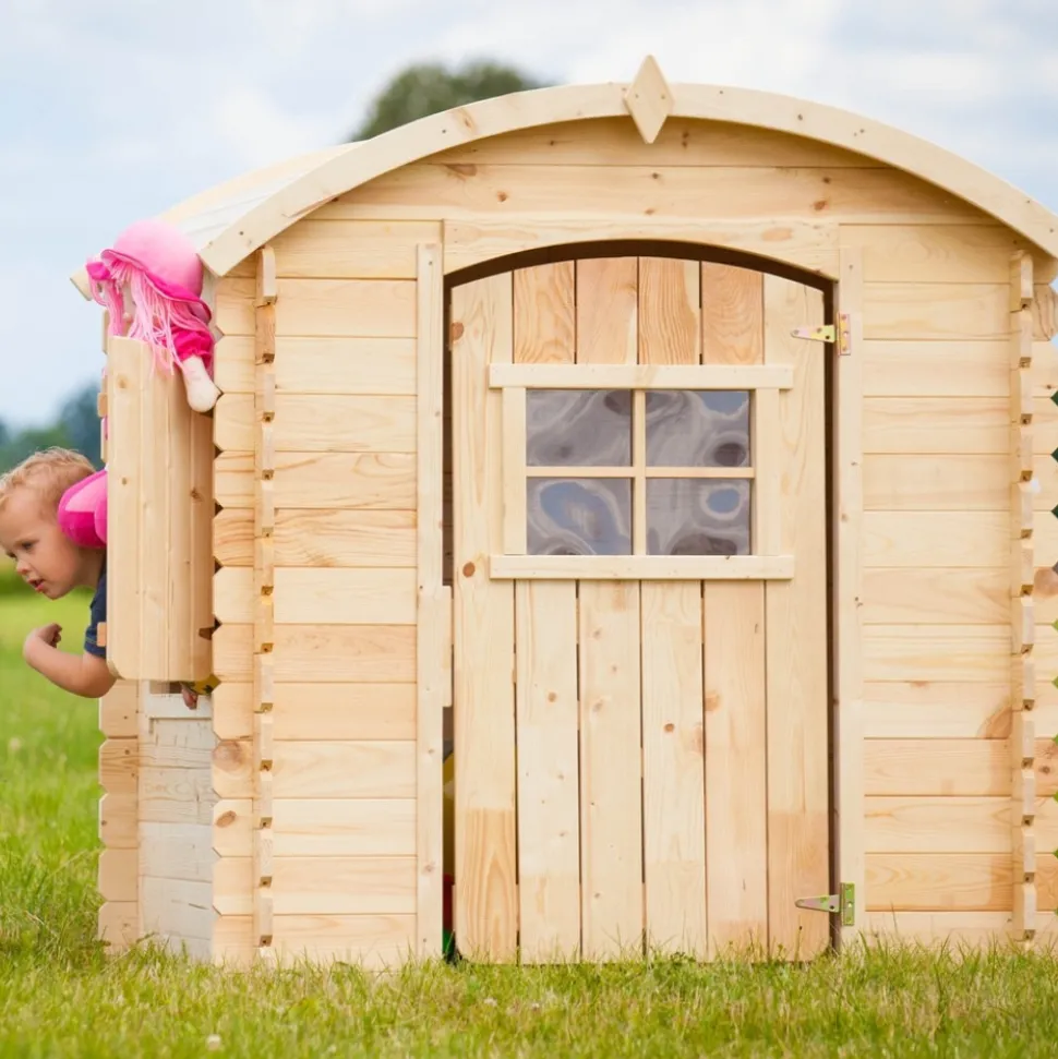 TIMBELA - Maison en bois pour enfants - 1.1m2 - 112 x 146 cm - sans plancher - M505-1