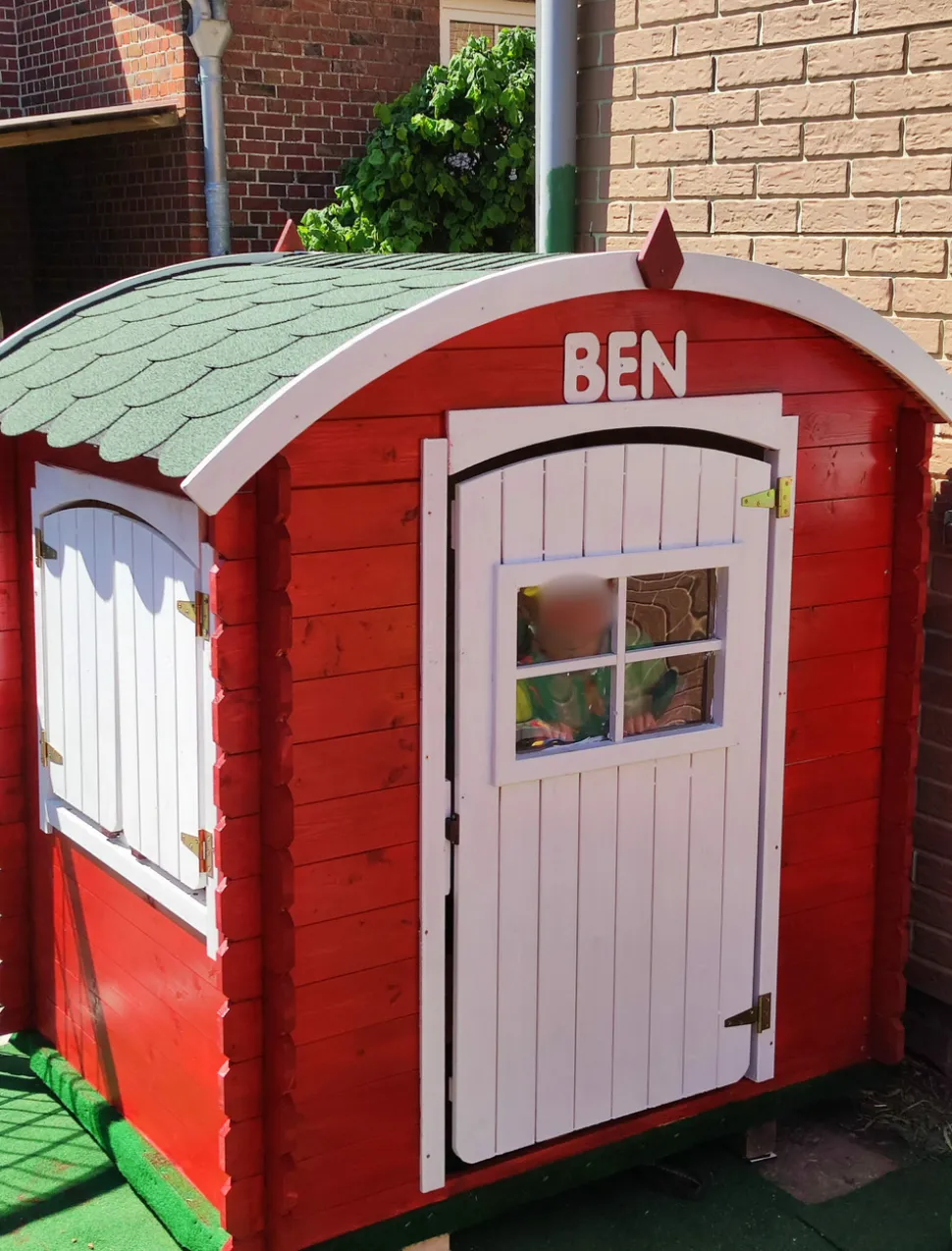 TIMBELA - Maison en bois pour enfants - 1.1m2 - 112 x 146 cm - sans plancher - M505-1