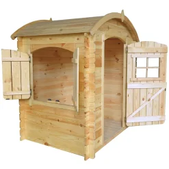 TIMBELA - Maison en bois pour enfants - 1.1m2 - 112 x 146 cm - avec plancher - M505