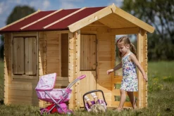 TIMBELA - Maison en bois pour enfants - 1.1m2 - 182 x 146 cm - M501