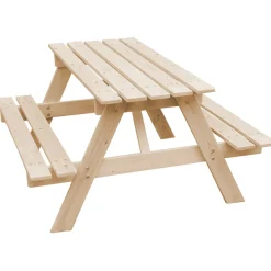 TIMBELA - Table enfant en bois – table et chaise enfant - 90x90xh50 cm - M018-1