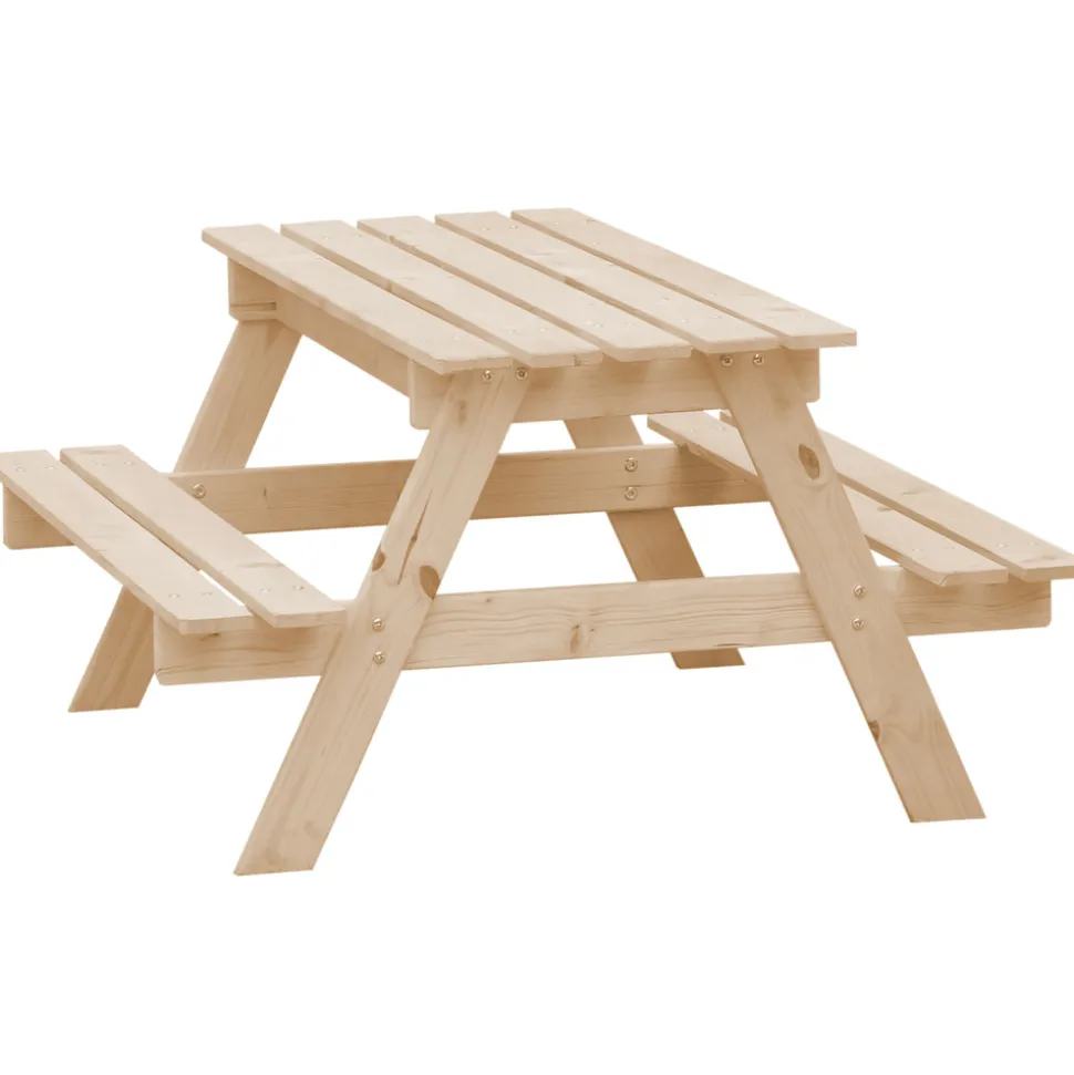 TIMBELA - Table enfant pour le jardin - table et chaise enfant avec boite de rangement -90x90xh50 cm - m010-1
