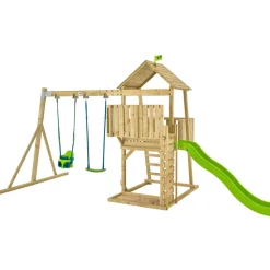 TP TOYS - Aire de jeux en bois avec glissière et portique kingswood