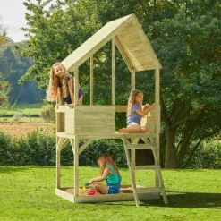 TP TOYS - Cabane enfant sur pilotis avec bac à sable lookout sans glissière