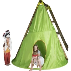 TRIGANO - Tente de jeu tipi pour balançoire en bois 2,3 m j-jou058