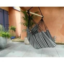 TROPICAL INFLUENCES - Chaise hamac poligono noir
