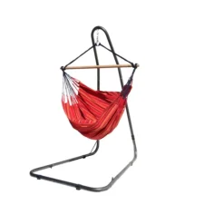 TROPICAL INFLUENCES - Chaise hamac grenade xxl avec support métal soledad