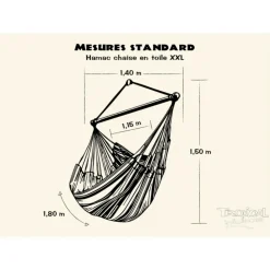 TROPICAL INFLUENCES - Hamac chaise azur xxl + support soledad