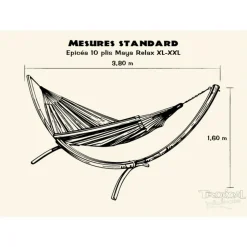 TROPICAL INFLUENCES - Hamac sur pied maya xl azur