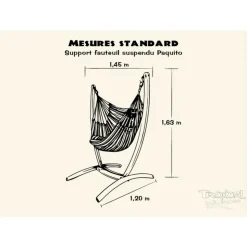 TROPICAL INFLUENCES - Support paquito avec hamac-chaise poligono noir xl