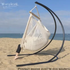 TROPICAL INFLUENCES - Support chaise lunatta avec san blas écru