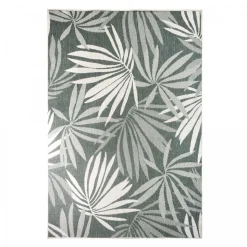 UNAMOURDETAPIS - Tapis extérieur, kilim reversible 160x230 lyn2 am reversible vert et crème