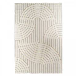 UNAMOURDETAPIS - Tapis extérieur, kilim reversible 200x290 bc reversible jaune et crème