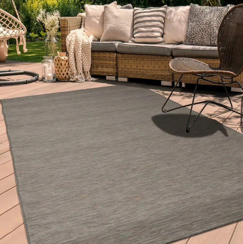 UNAMOURDETAPIS - Tapis extérieur 67x180 tissé kilim marron chinaio