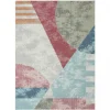 UNAMOURDETAPIS - Tapis extérieur 120x160 tissé kilim bleu et orange soyeux d