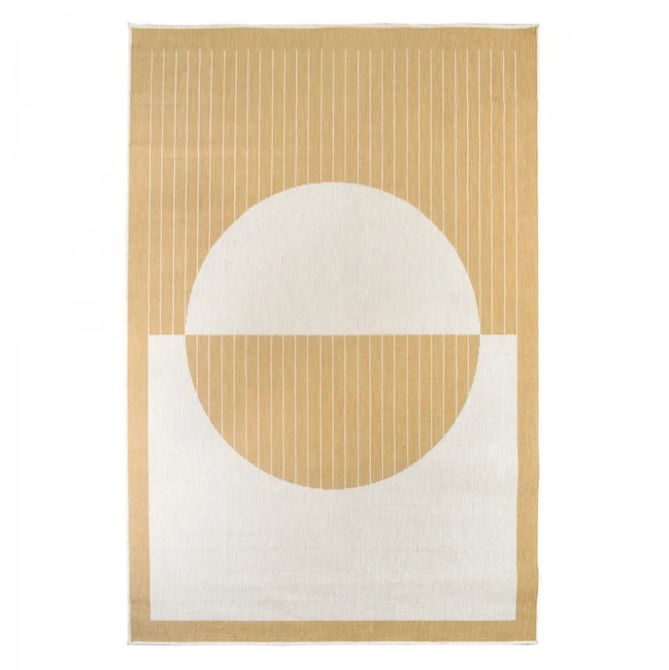 UNAMOURDETAPIS - Tapis extérieur, kilim reversible 160x230 lyn2 aq reversible jaune