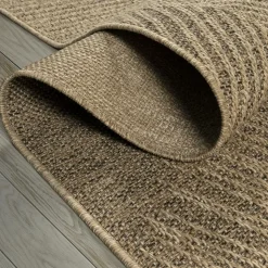 UNAMOURDETAPIS - Tapis extérieur intérieur 80x250 lyn13 reza aspect jute motif feuilles