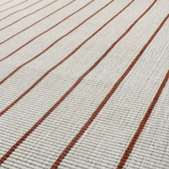 UNAMOURDETAPIS - Tapis extérieur, kilim reversible 200x290 an reversible terracota et crème