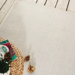 UNAMOURDETAPIS - Tapis extérieur 80x200 tissé kilim crème extuni