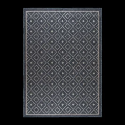 UNAMOURDETAPIS - Tapis extérieur 120x170 tissé kilim bleu babta