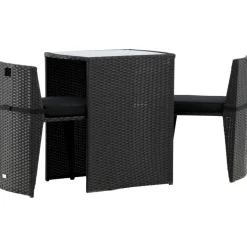 VENTURE HOME - Ensemble table et 2 chaises en résine tressée savanna