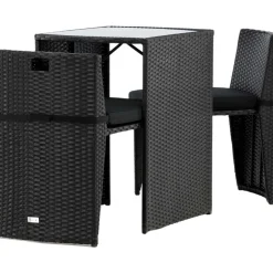 VENTURE HOME - Ensemble table et 2 chaises en résine tressée savanna