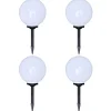 VIDAXL - 4 pcs lampes d'allée d'extérieur à led 30 cm et piquet au sol