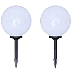VIDAXL - 4 pcs lampes d'allée d'extérieur à led 30 cm et piquet au sol