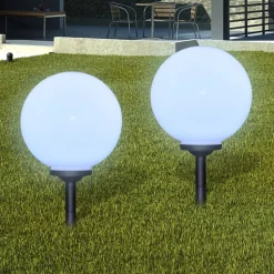 VIDAXL - 4 pcs lampes d'allée d'extérieur à led 30 cm et piquet au sol
