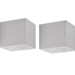 VIDAXL - Applique murale d'extérieur en forme de cube 2 pcs