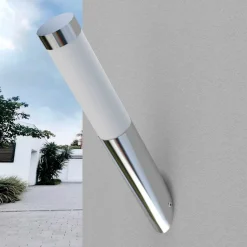 VIDAXL - Applique murale d'extérieur 2 pcs acier inoxydable