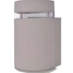 VIDAXL - Applique murale extérieure demi-cylindrique aluminium gris