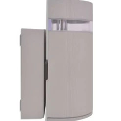 VIDAXL - Applique murale extérieure demi-cylindrique aluminium gris