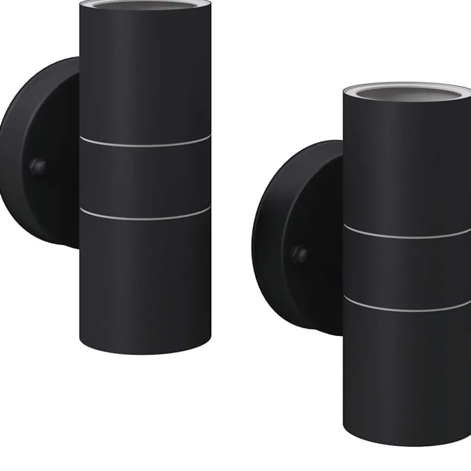 VIDAXL - Applique murale led d'extérieur 2 pcs acier inoxydable haut bas