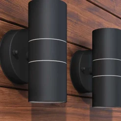 VIDAXL - Applique murale led d'extérieur 2 pcs acier inoxydable haut bas