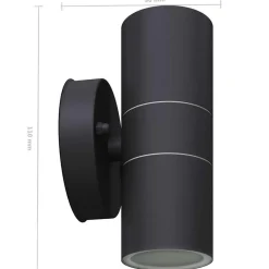 VIDAXL - Applique murale led d'extérieur 2 pcs acier inoxydable haut bas